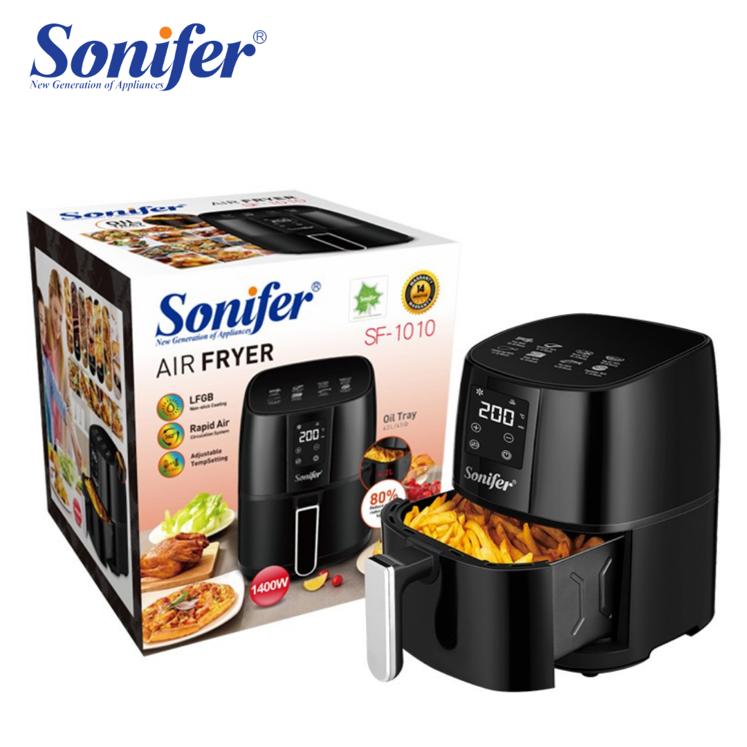Sonifer SF1014 1450W 5L Air Fryer without Oil, LED Touchscreen, 360 Degree  Baking, Electric Deep Fryer Nonstick Basket 