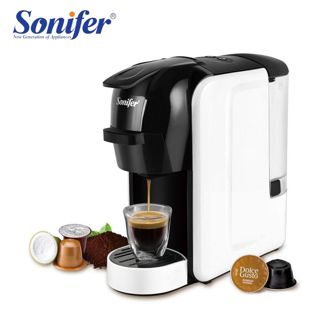 American Drip Coffee Machine Kitchen Appliances Dripping Coffee Maker  Automatic Brew Tea Powder Milk Ceramic Double Cup Sonifer